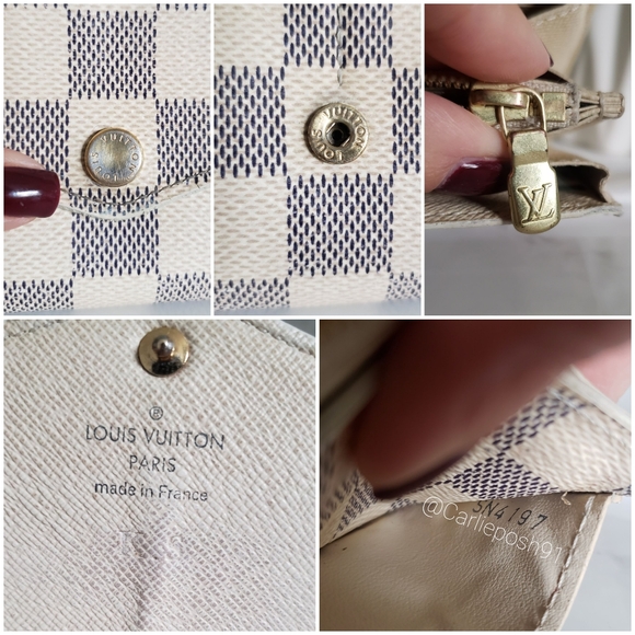 **SOLD** Authentic Pre-owned Louis Vuitton Damier Azur Sarah Flap Wallet - Picture 14 of 15